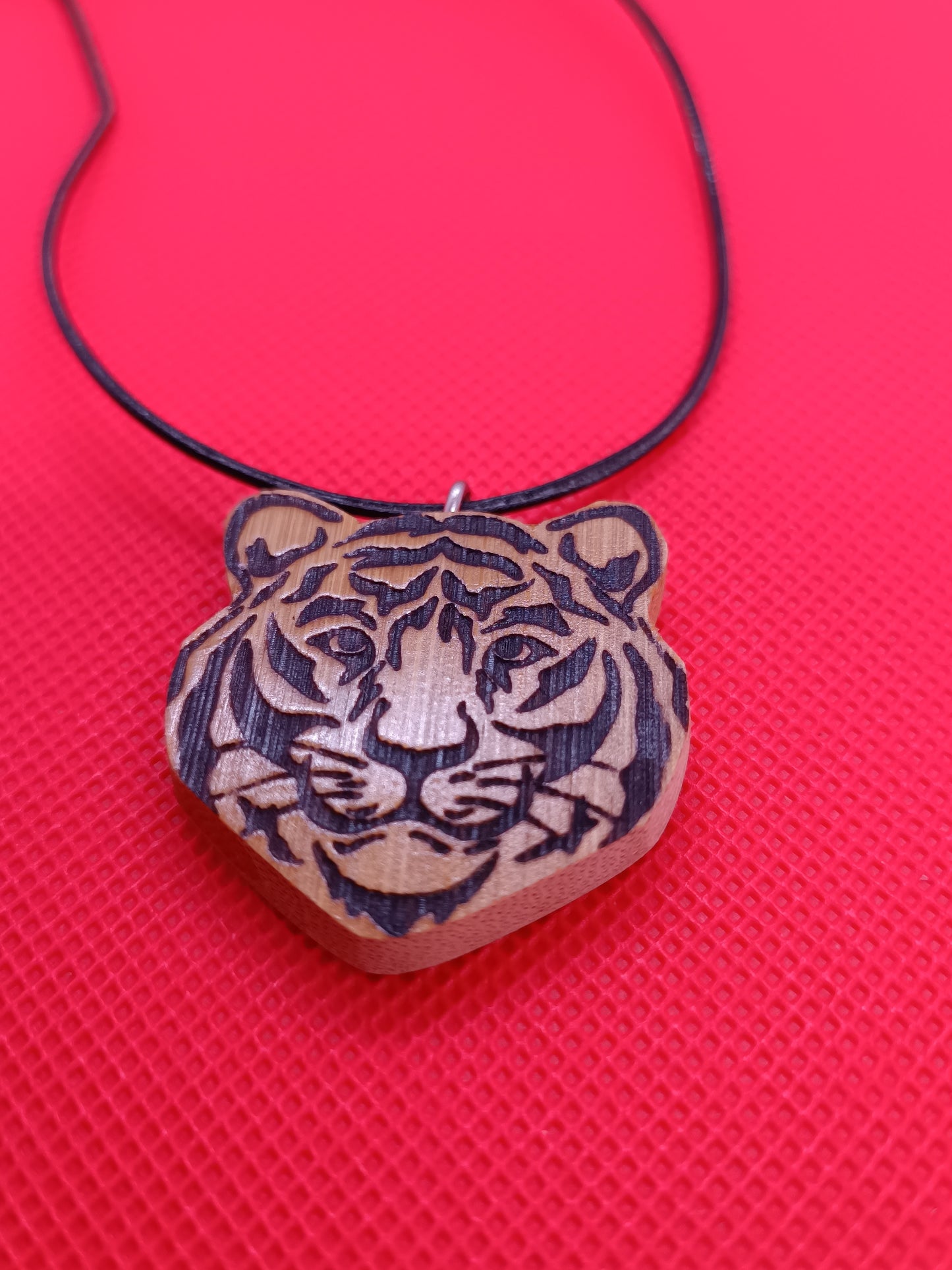 Tiger Wooden Necklace