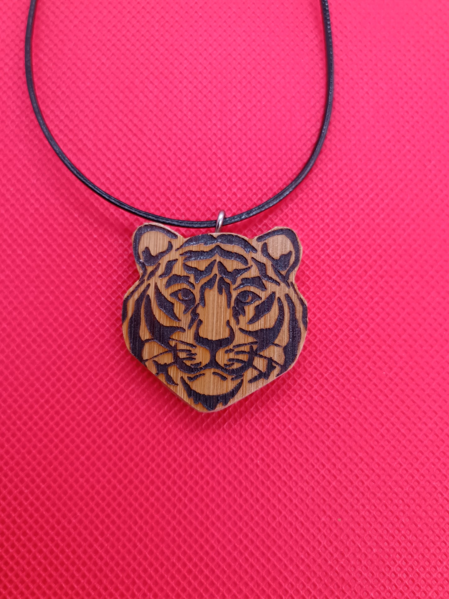 Tiger Wooden Necklace