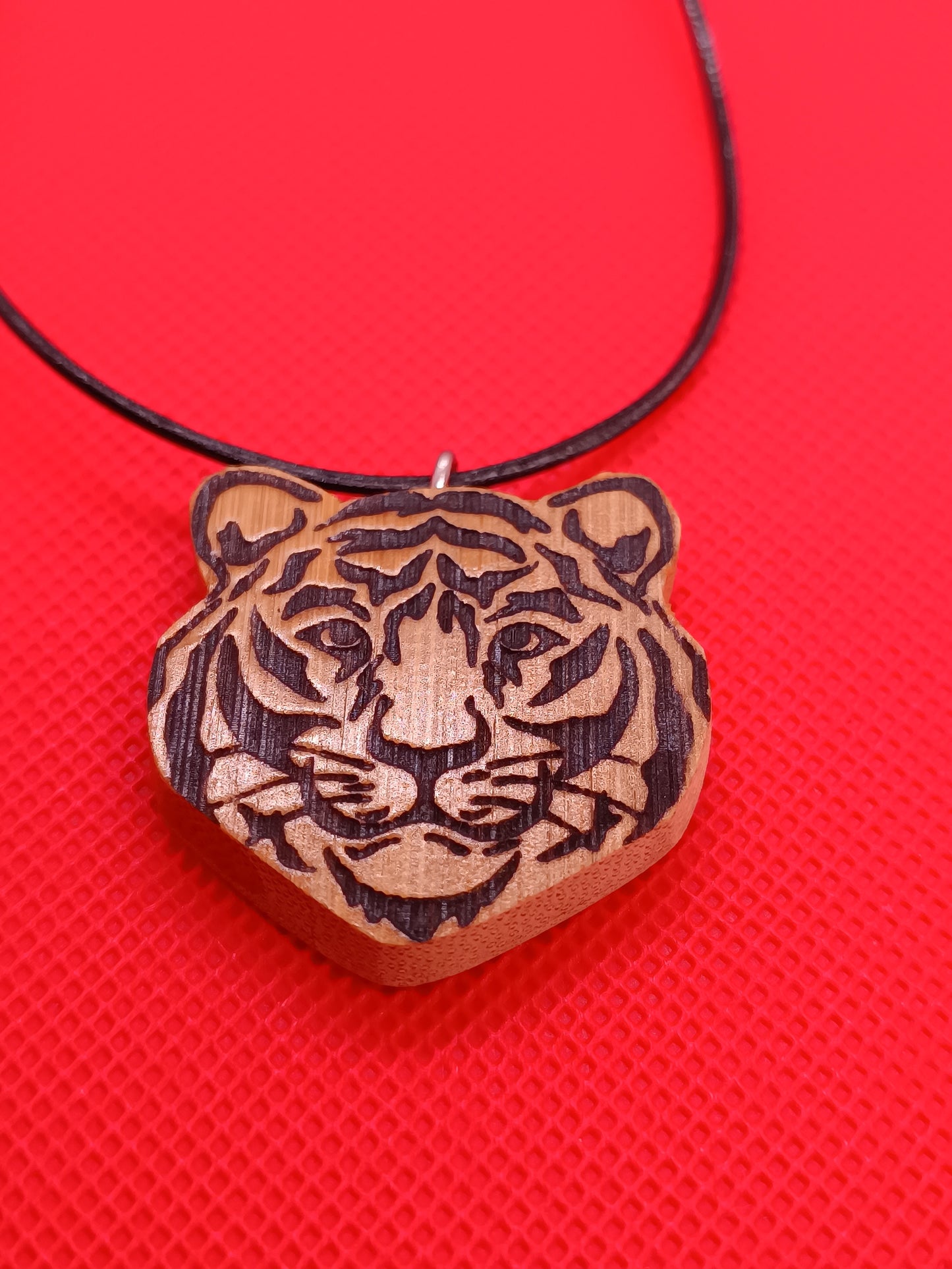 Tiger Wooden Necklace