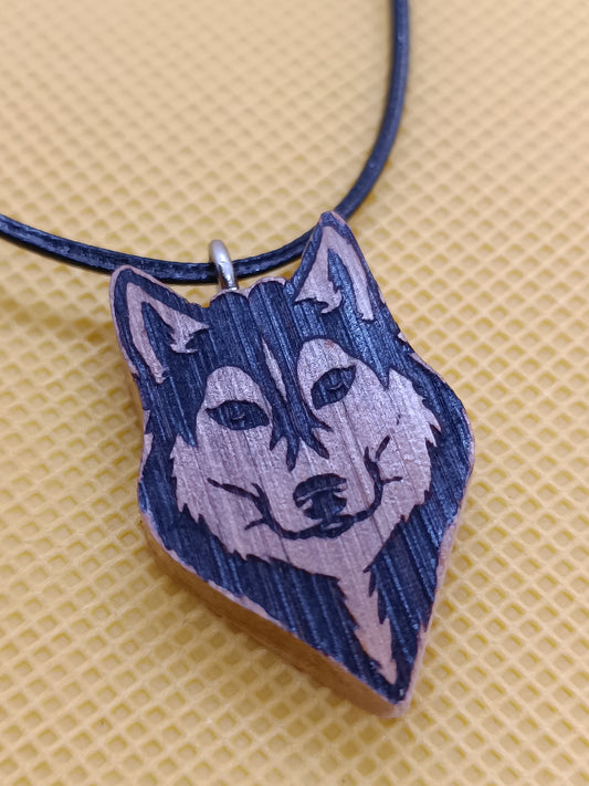 Husky Wooden Necklace