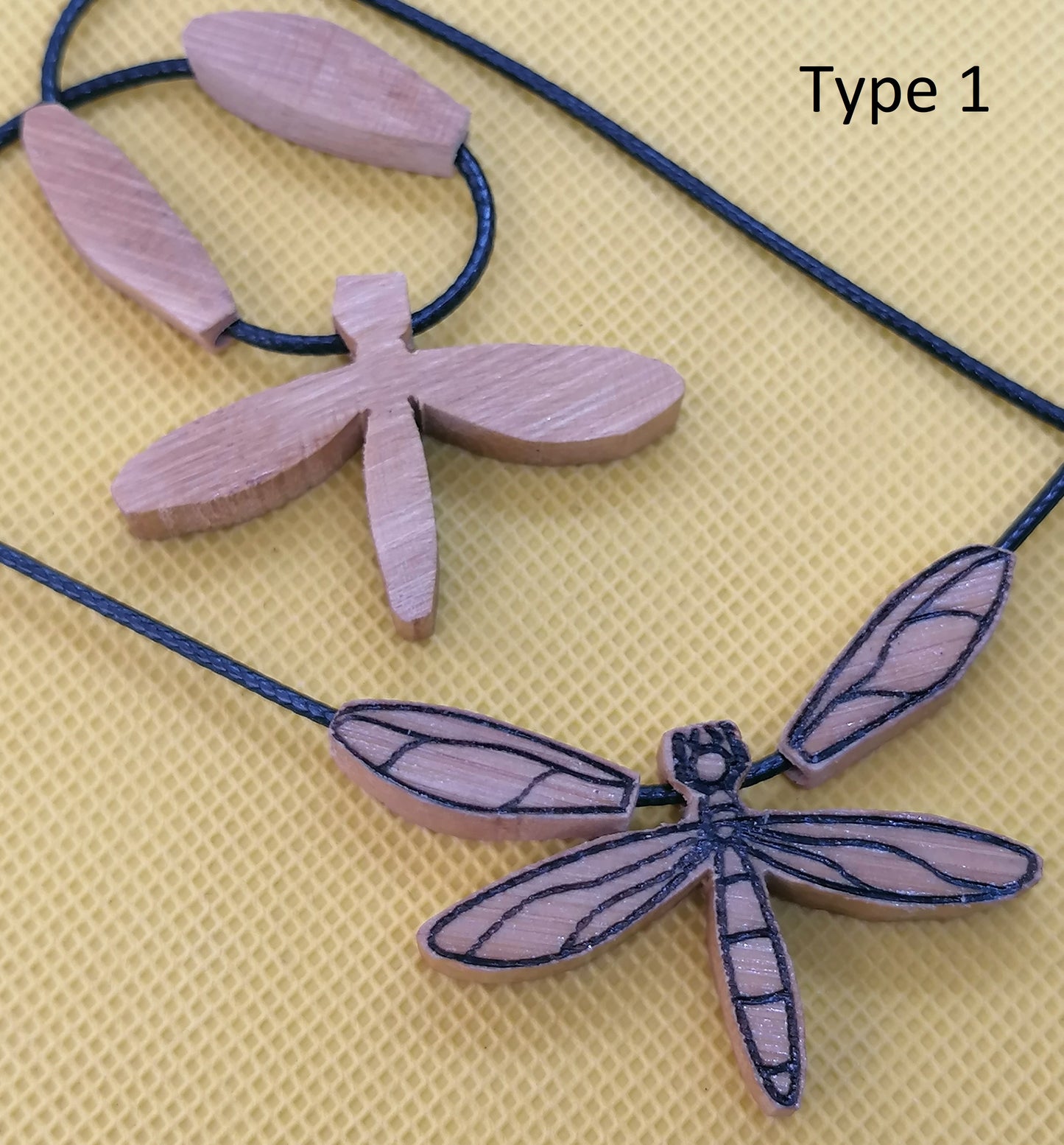 Dragonfly Wooden Necklace