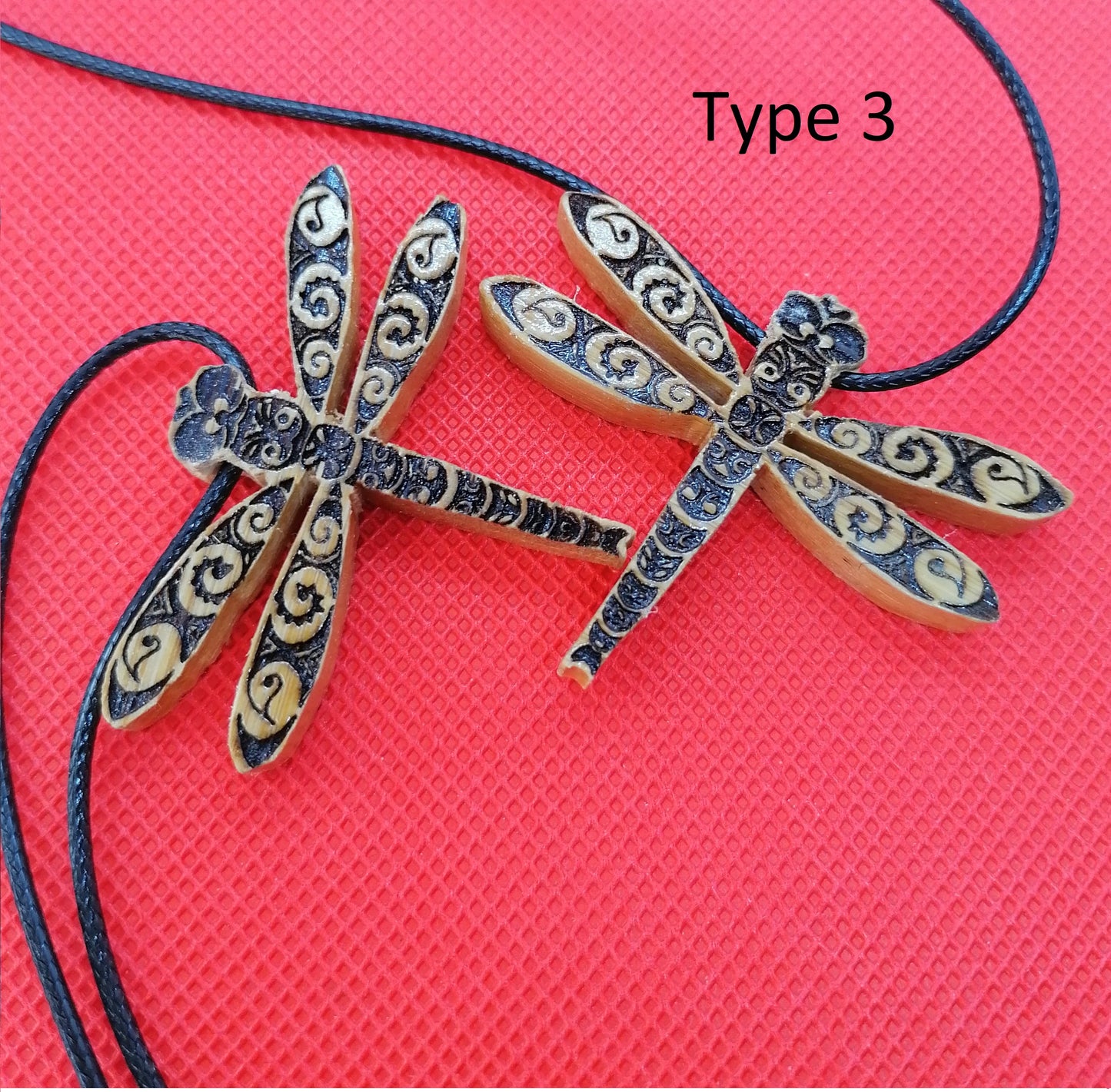 Dragonfly Wooden Necklace