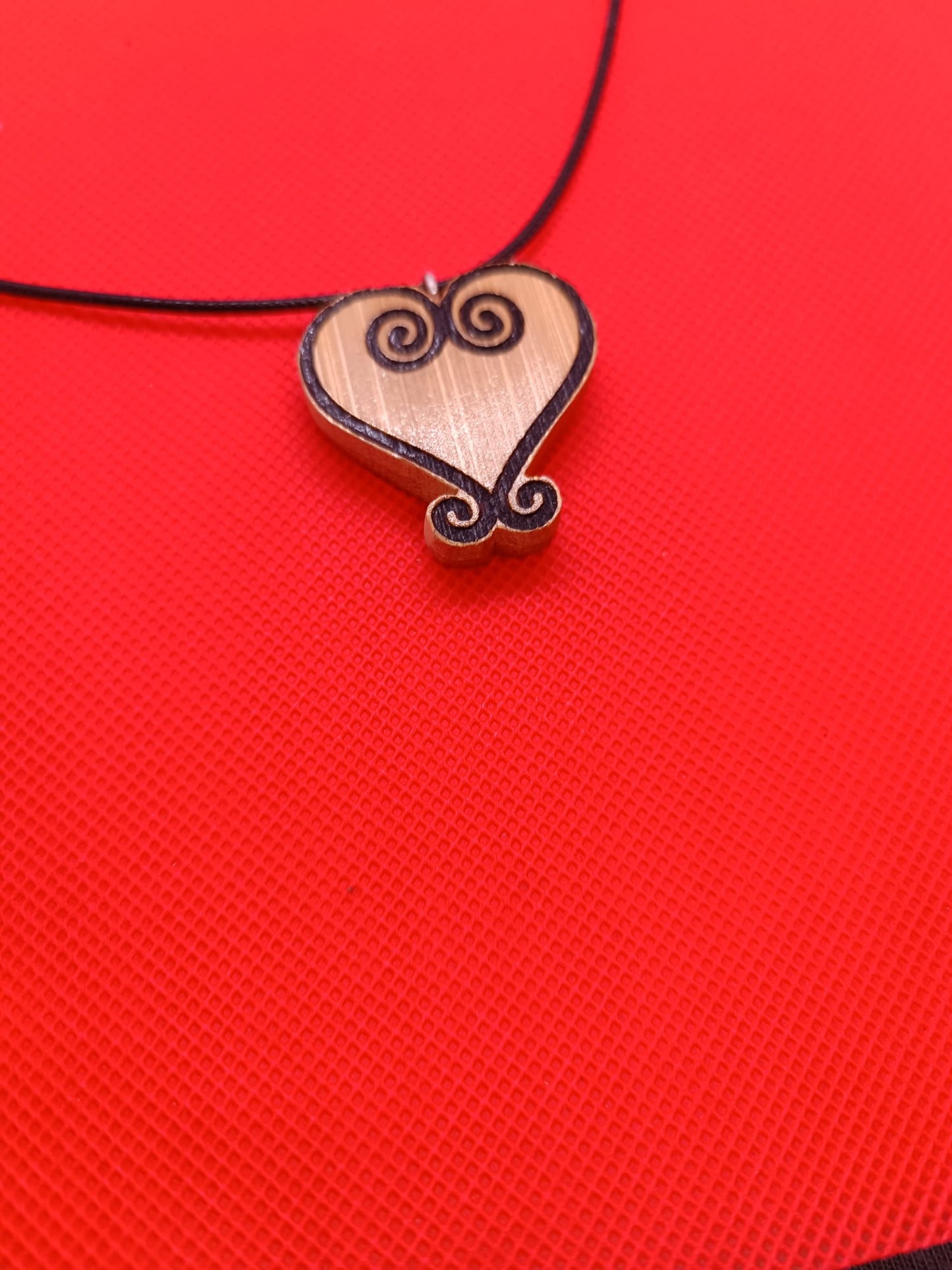 Celtic Heart Wooden Necklace