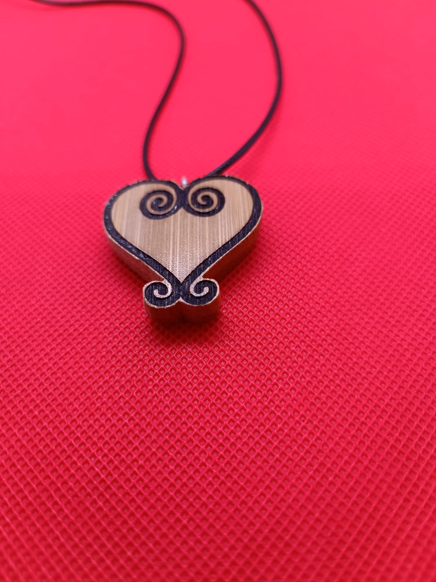 Celtic Heart Wooden Necklace