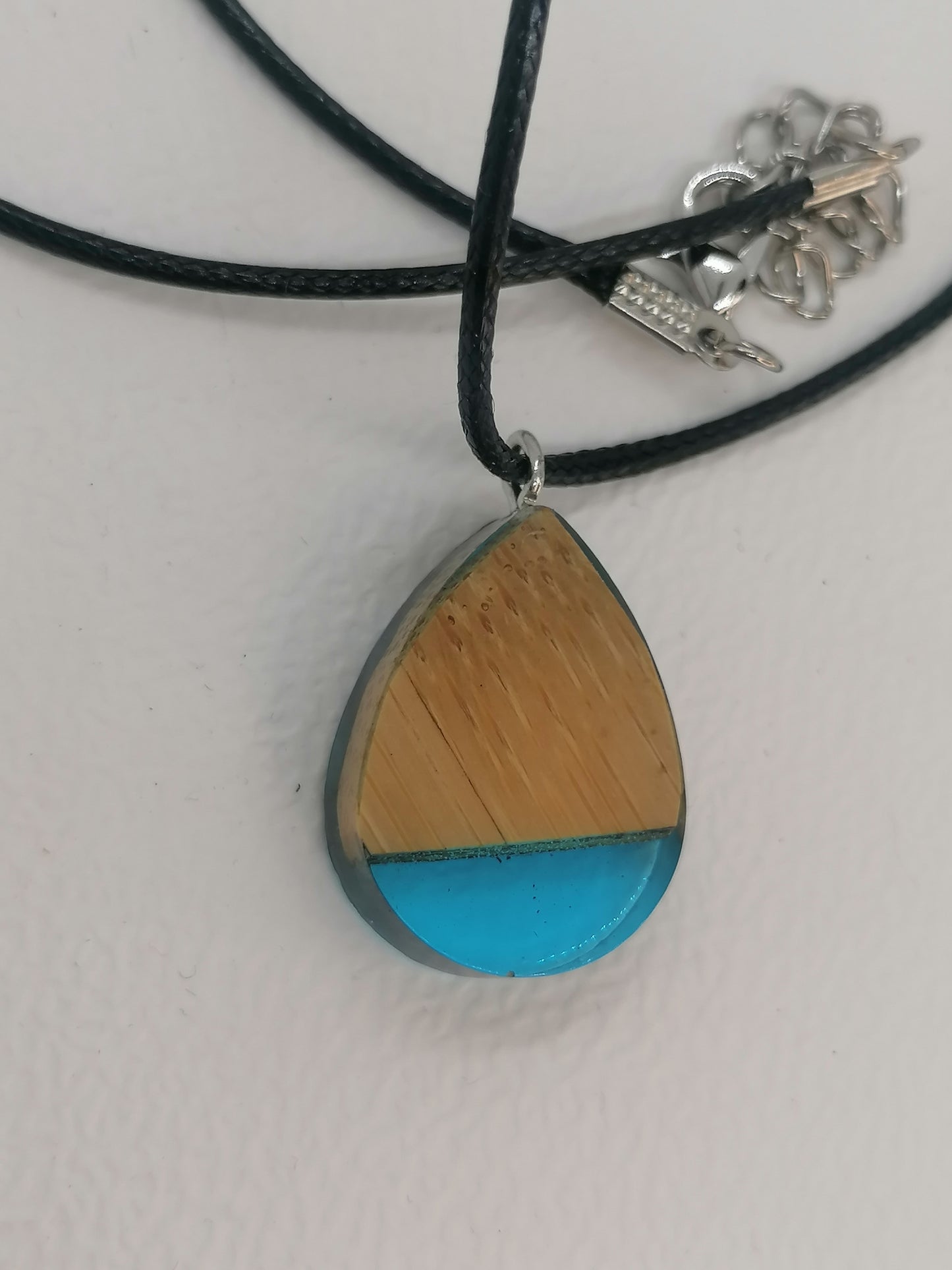 Burned Wooden Epoxy Necklace