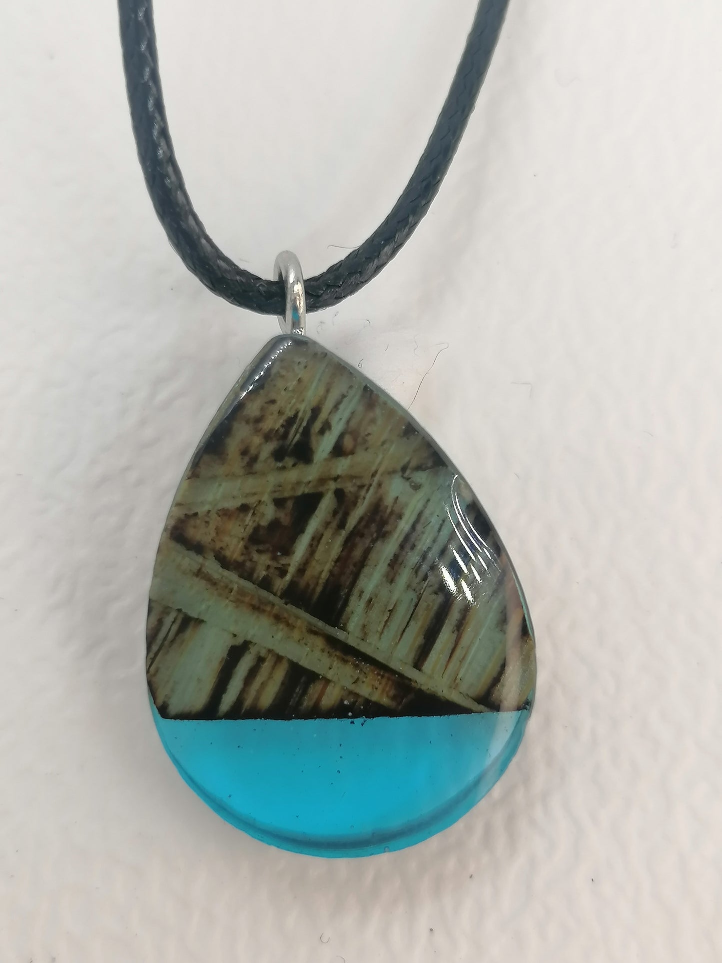 Burned Wooden Epoxy Necklace