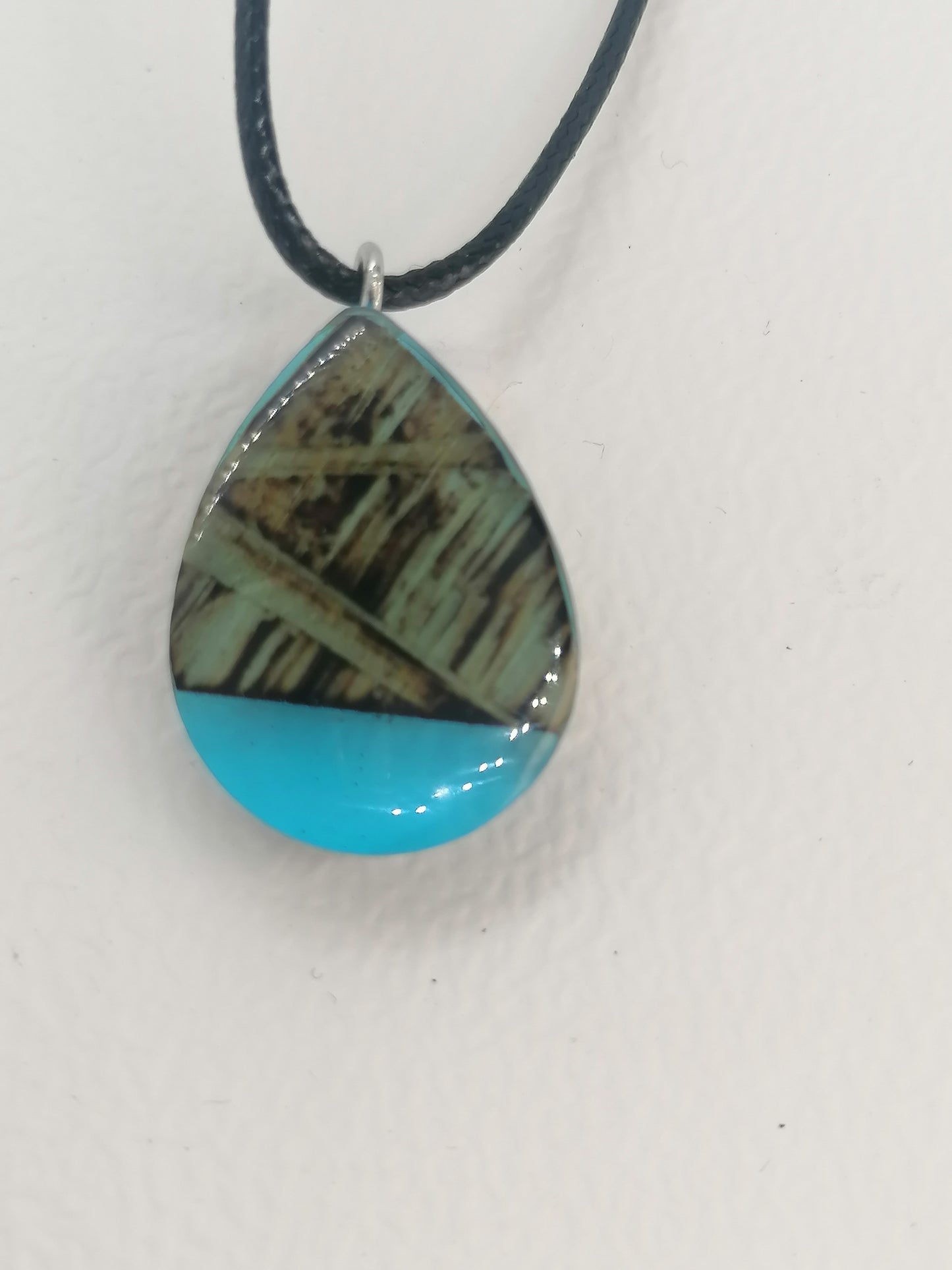 Burned Wooden Epoxy Necklace