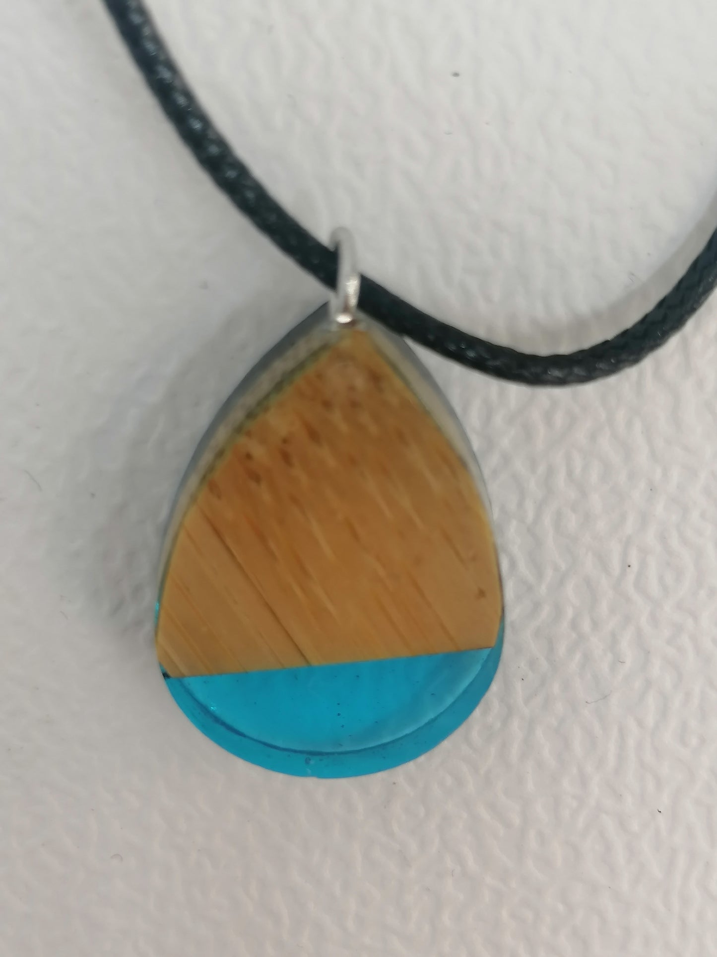 Burned Wooden Epoxy Necklace