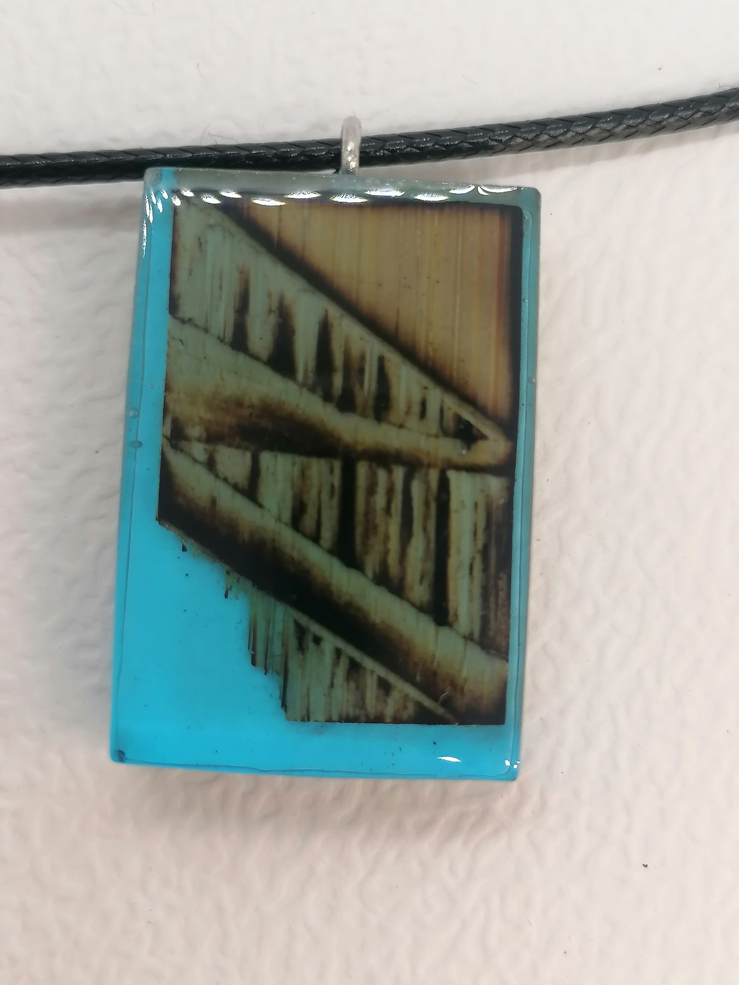 Burned Wooden Epoxy Necklace