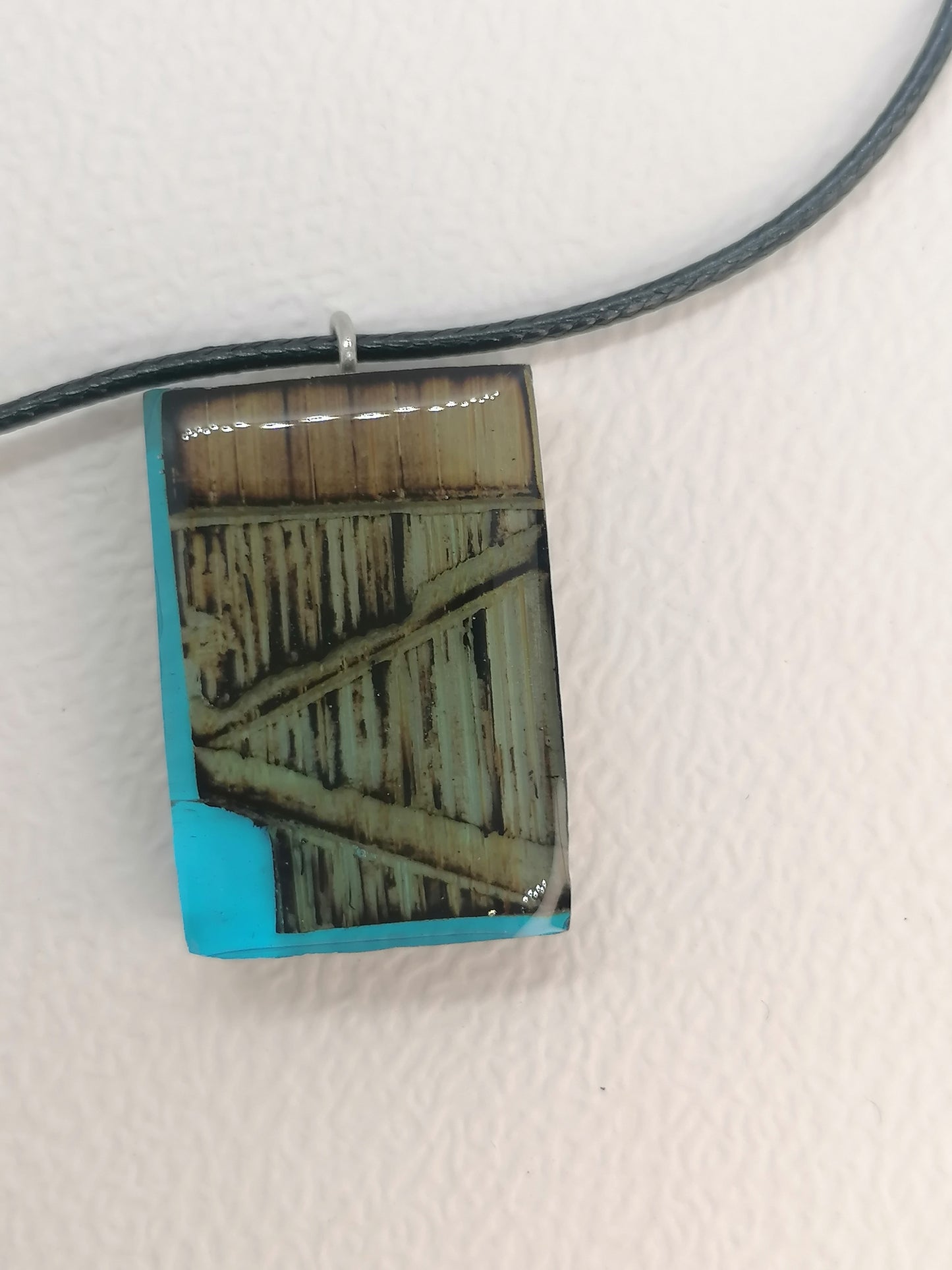 Burned Wooden Epoxy Necklace