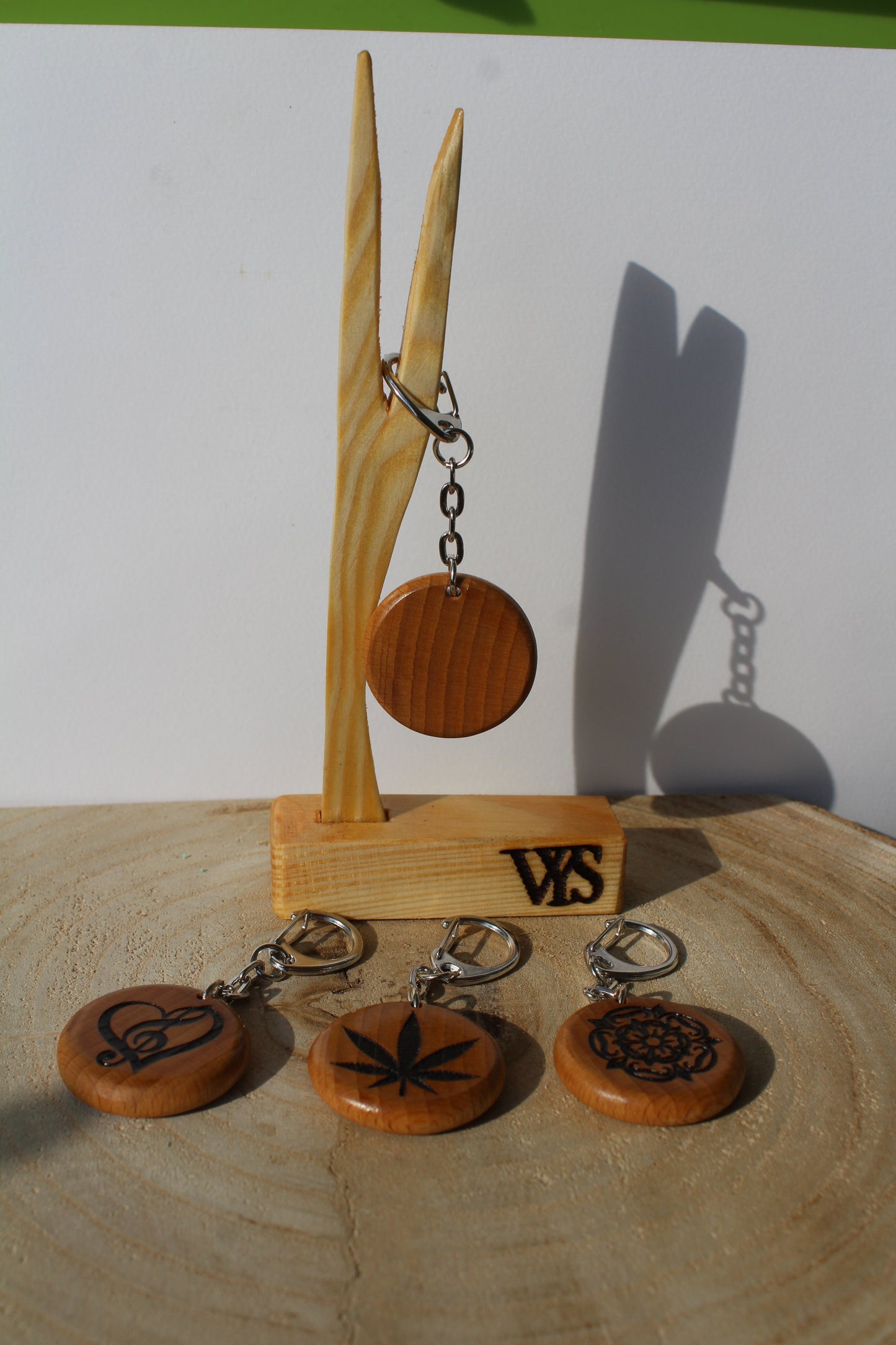 Stylish Wooden Keychain . Divers or Personalized