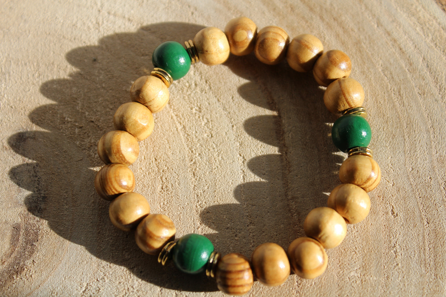 Beads Wooden Bracelet - Green