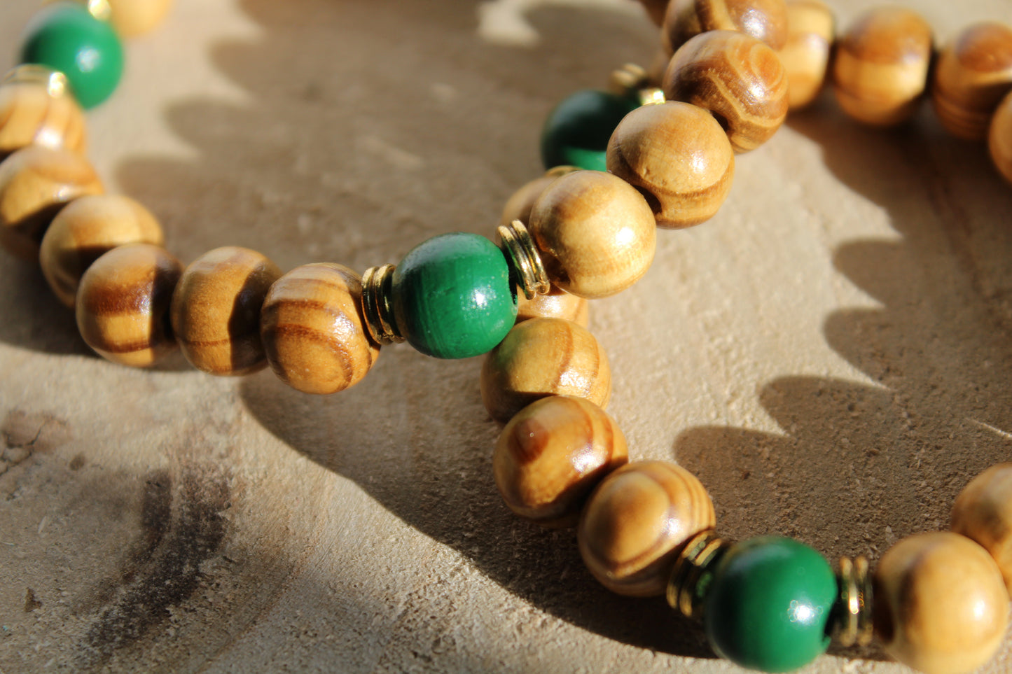 Beads Wooden Bracelet - Green