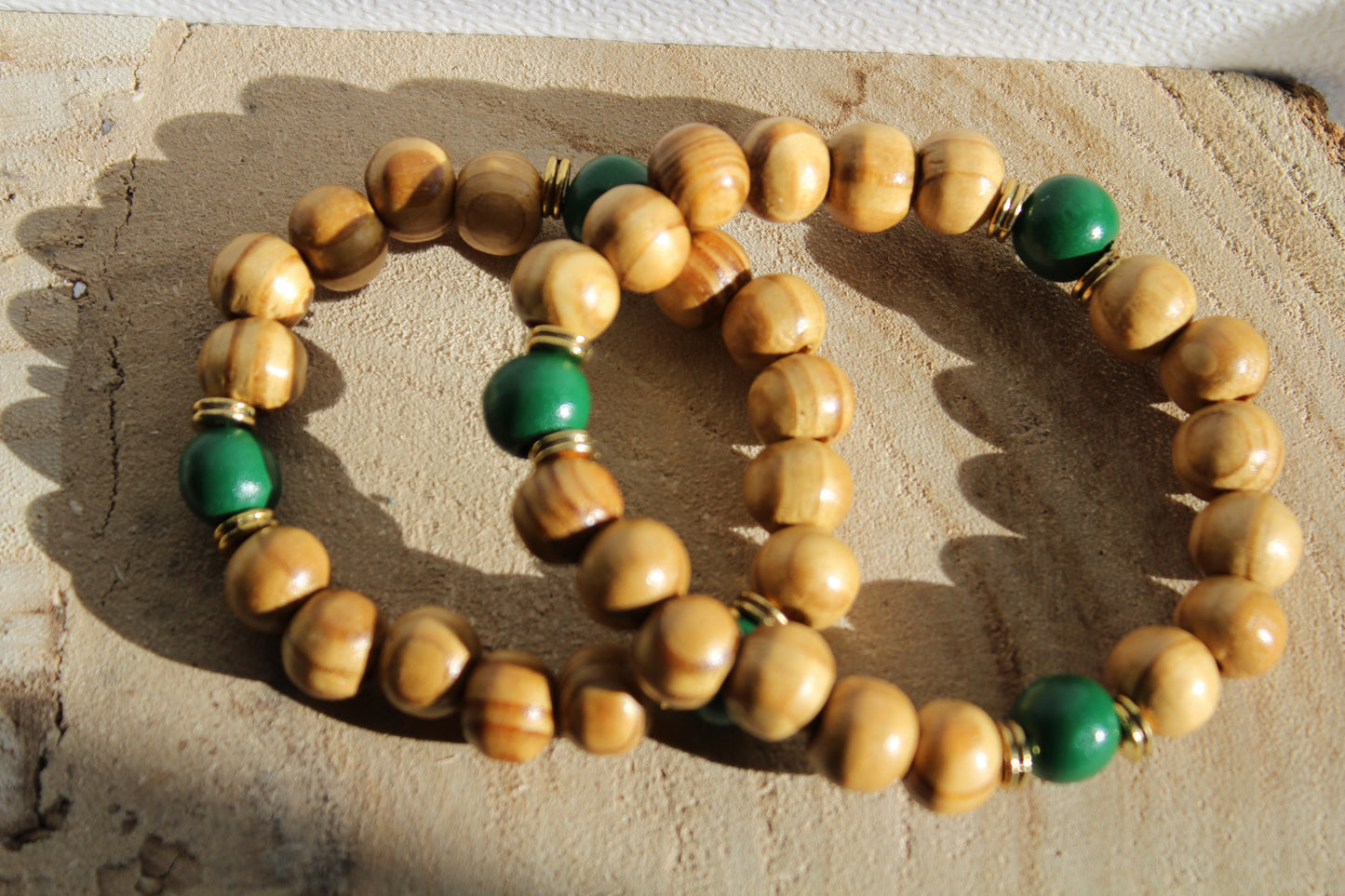 Beads Wooden Bracelet - Green