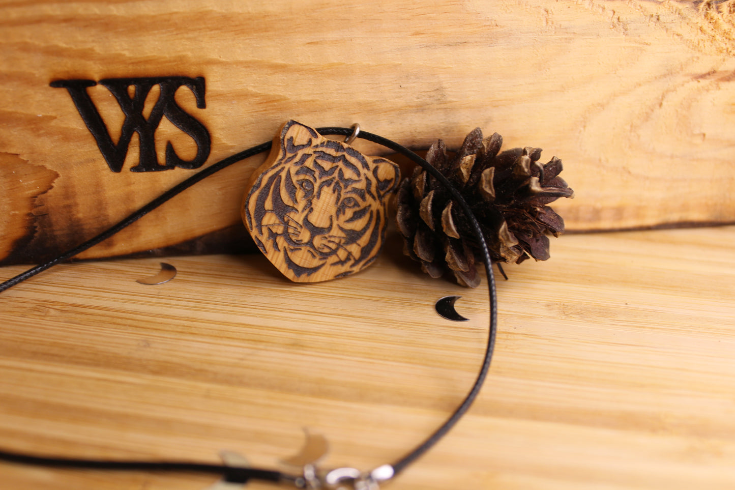 Tiger Wooden Necklace