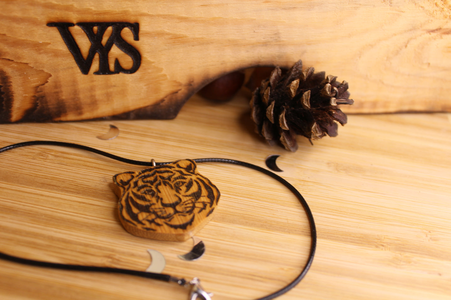 Tiger Wooden Necklace